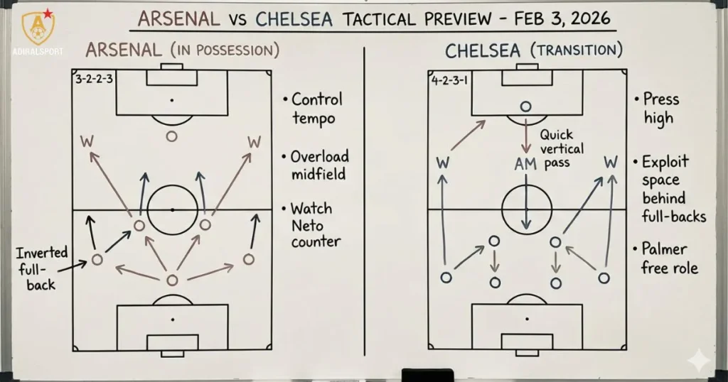 Arsenal vs Chelsea Tactical Preview