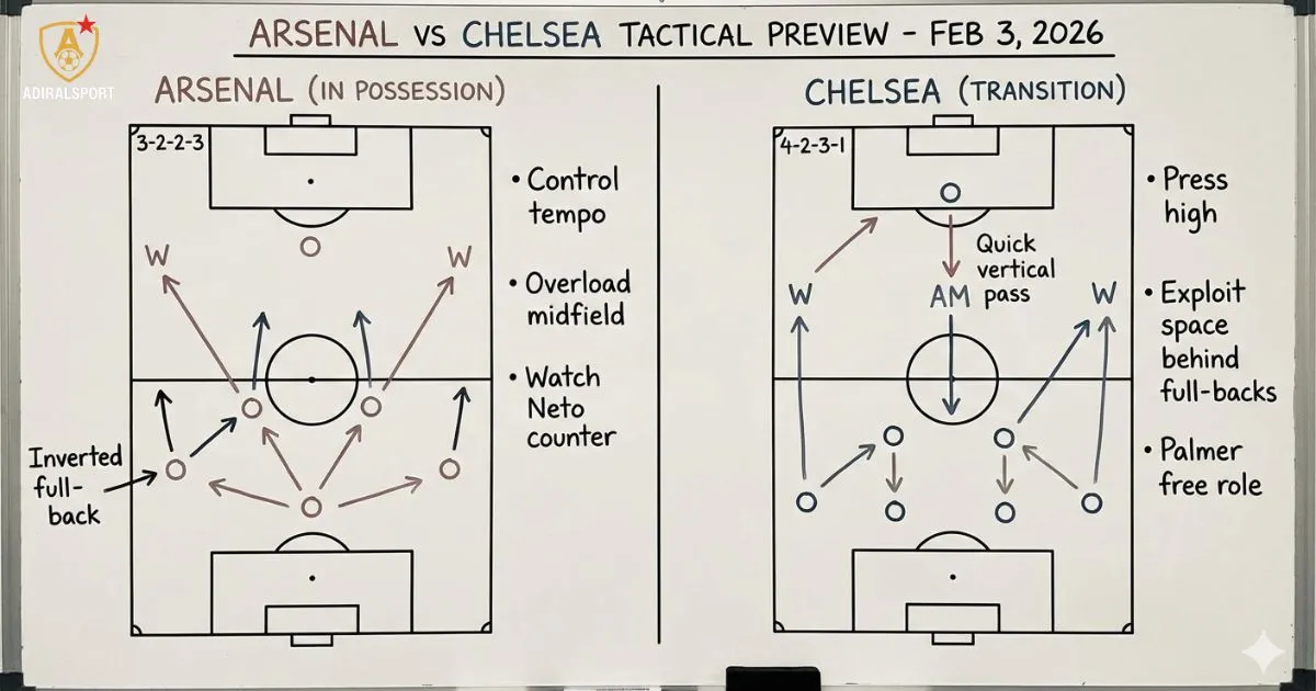 Arsenal vs Chelsea Tactical Preview